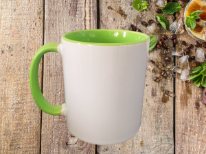 Mug intérieur, anse vert clair à personnaliser