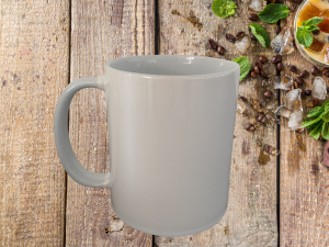 Mug intérieur, anse gris clair à personnaliser
