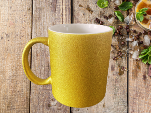 mug à paillettes Or