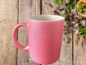mug à paillettes Rose