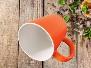 Alternative view of Mug magique de couleur orange