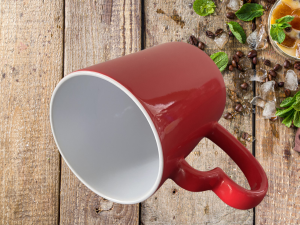 Alternative view of Mug magique poignée cœur rouge