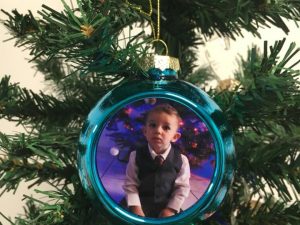 Alternative view of Boule de Noël bleu