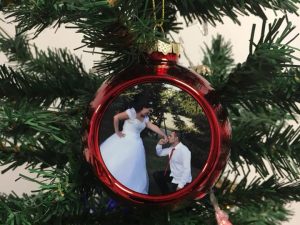 Boule de Noël rouge