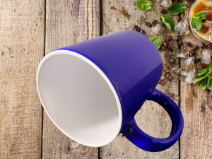 Alternative view of Mug magique de couleur bleu