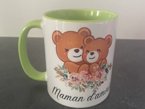 Mug vert clair "Ma maman d'amour"