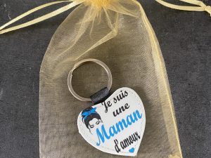 Porte clef en forme de cœur