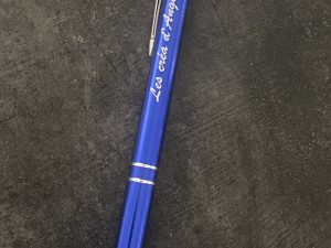 Stylo métal bleu