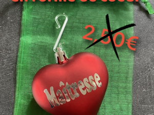 Boule cœur "rouge mat"