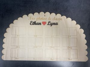 Cadre en bois " photo d'identité"