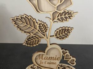 Rose en bois