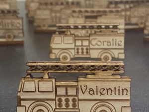 Marque-place camion de pompier