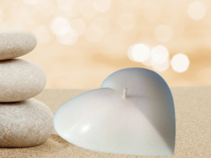 Bougie forme de cœur