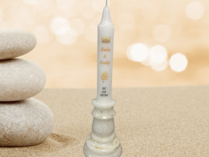 Alternative view of Bougie cierge pied