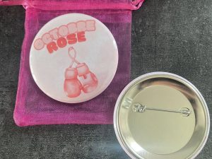 Badge épingle "Octobre Rose"