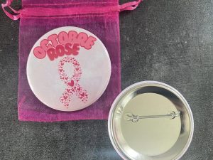 Badge épingle "Octobre Rose"