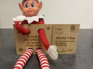 Carte postale en bois