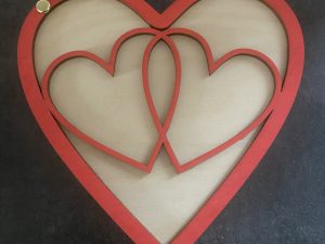 Boîte en forme de cœur avec nougats